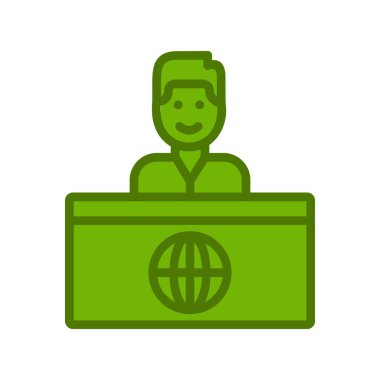  Haber Sunucusu simgesinin illüstrasyonu