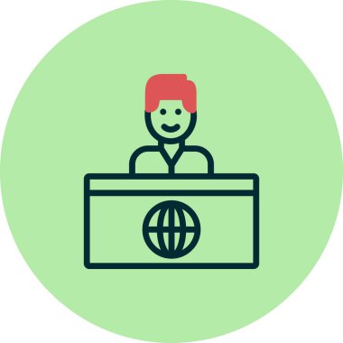  Haber Sunucusu simgesinin illüstrasyonu