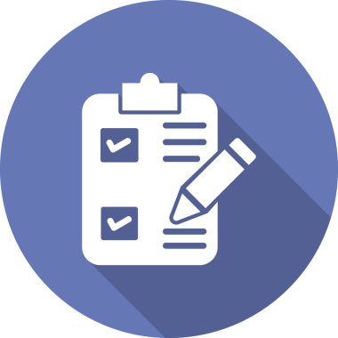 Kontrol listesi. Web simgesi basit bir illüstrasyon. Planlar