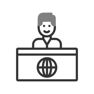  Haber Sunucusu simgesinin illüstrasyonu