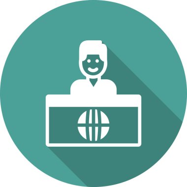  Haber Sunucusu simgesinin illüstrasyonu