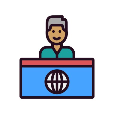  Haber Sunucusu simgesinin illüstrasyonu