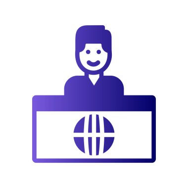  Haber Sunucusu simgesinin illüstrasyonu