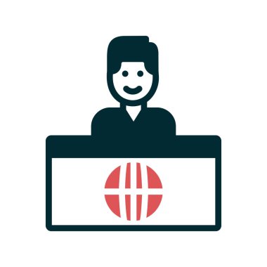  Haber Sunucusu simgesinin illüstrasyonu