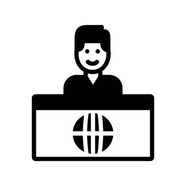  Haber Sunucusu simgesinin illüstrasyonu