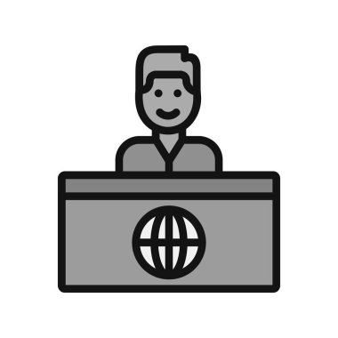  Haber Sunucusu simgesinin illüstrasyonu