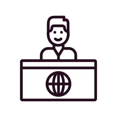  Haber Sunucusu simgesinin illüstrasyonu