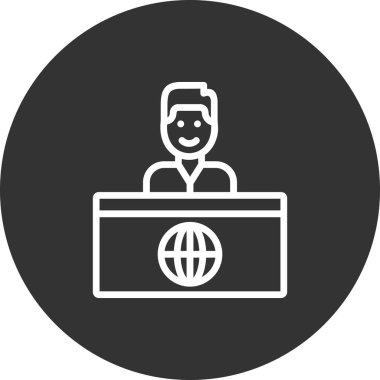  Haber Sunucusu simgesinin illüstrasyonu