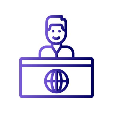  Haber Sunucusu simgesinin illüstrasyonu