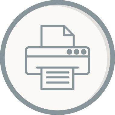 yazıcı web simgesi basit illüstrasyon 