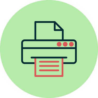 yazıcı web simgesi basit illüstrasyon 