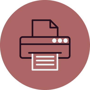 Yazıcı. Web simgesi basit tasarım