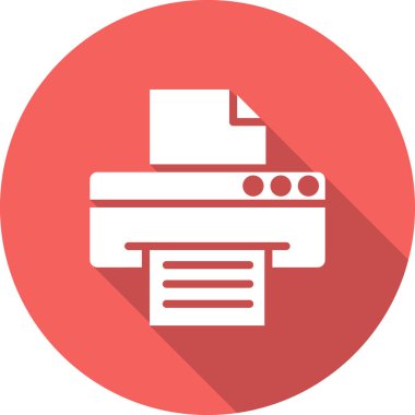 Yazıcı simgesi, vektör illüstrasyonu