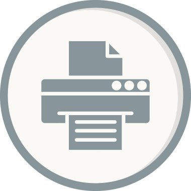 Yazıcı. Web simgesi basit illüstrasyon