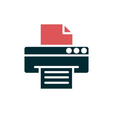 printer icon vector isolated on white background for your web and mobile app design, file logo concept