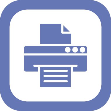 Yazıcı simgesi, vektör illüstrasyonu