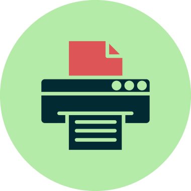 Yazıcı simgesi, vektör illüstrasyonu