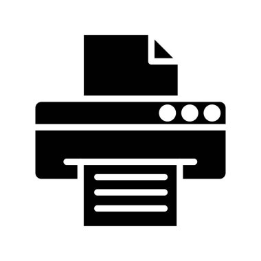 Yazıcı simgesi vektör illüstrasyonu