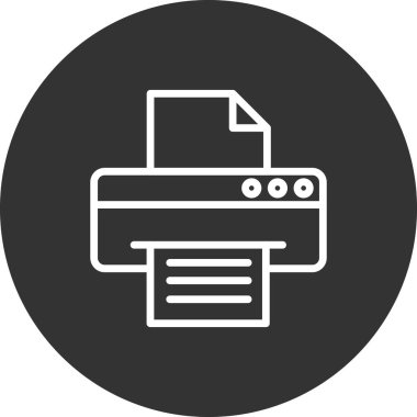Yazıcı. Web simgesi basit illüstrasyon