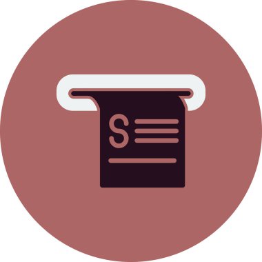 Makbuz lütfen. Web simgesi basit illüstrasyon