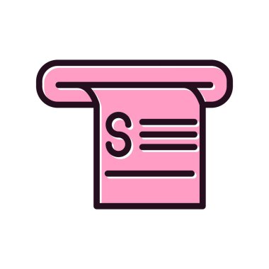 Makbuz lütfen. Web simgesi basit illüstrasyon