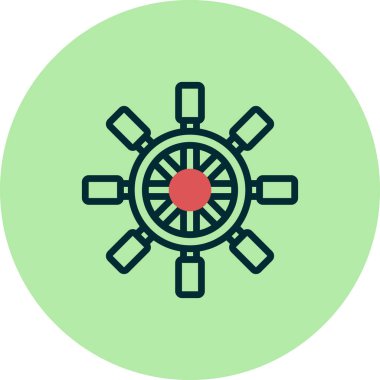 Dümen. Web simgesi basit illüstrasyon