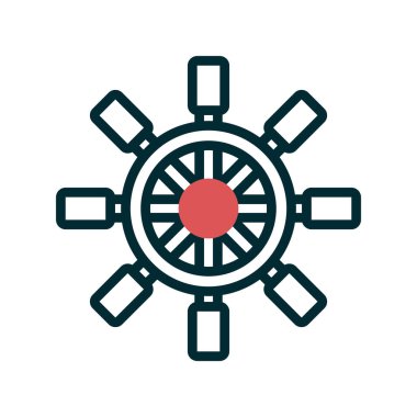 Dümen. Web simgesi basit illüstrasyon