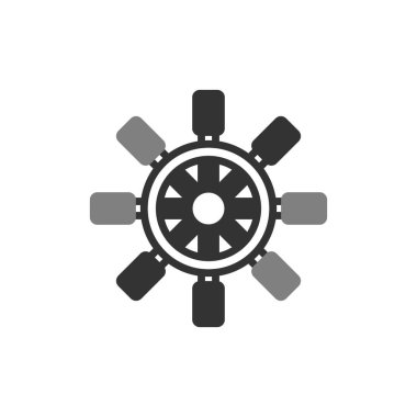 Dümen. Web simgesi basit illüstrasyon