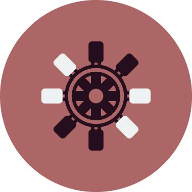 Dümen. Web simgesi basit illüstrasyon