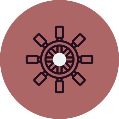 Dümen. Web simgesi basit illüstrasyon