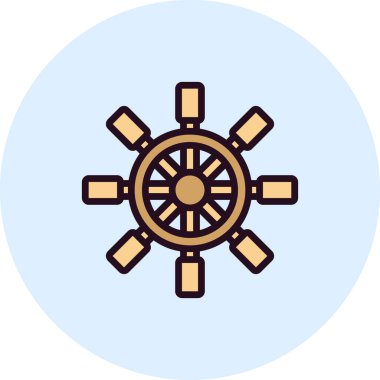 Dümen. Web simgesi basit illüstrasyon