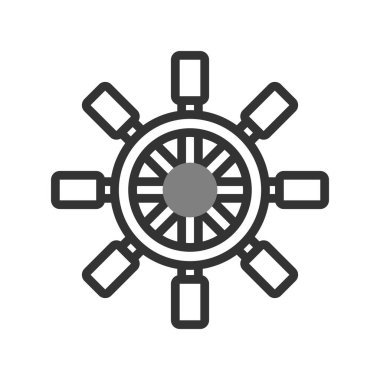 Dümen. Web simgesi basit illüstrasyon