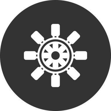 Dümen. Web simgesi basit illüstrasyon