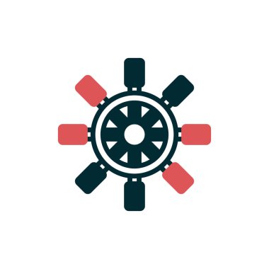 Dümen. Web simgesi basit illüstrasyon