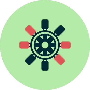 Dümen. Web simgesi basit illüstrasyon