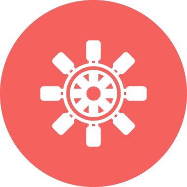 Dümen. Web simgesi basit illüstrasyon