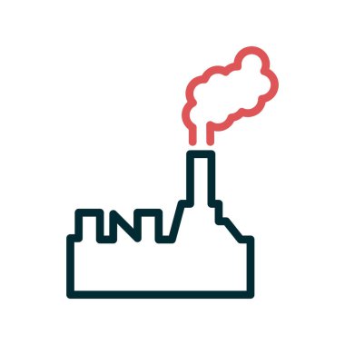 Petrol rafineri simgesi, vektör illüstrasyonu