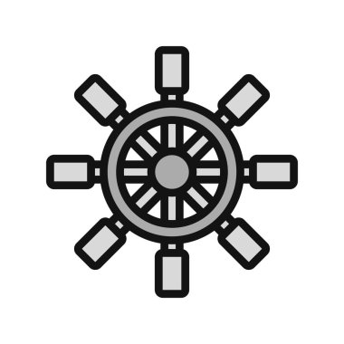 Dümen. Web simgesi basit illüstrasyon