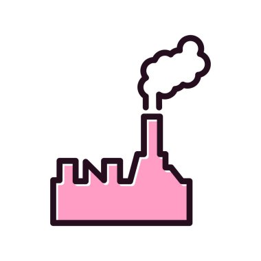 Petrol rafineri simgesi, vektör illüstrasyonu