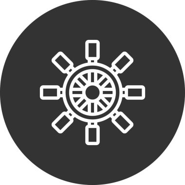 Dümen. Web simgesi basit illüstrasyon