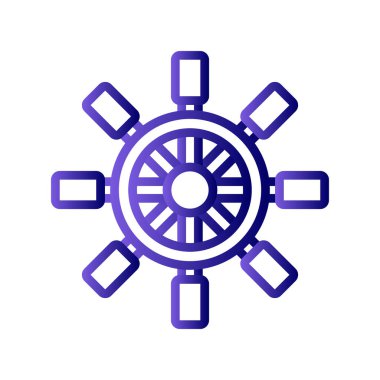 Dümen. Web simgesi basit illüstrasyon