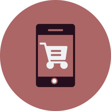 SEO modern simgesi, Çevrimiçi Alışveriş kavramının vektör illüstrasyonu 