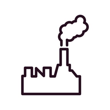 Petrol rafineri simgesi, vektör illüstrasyonu