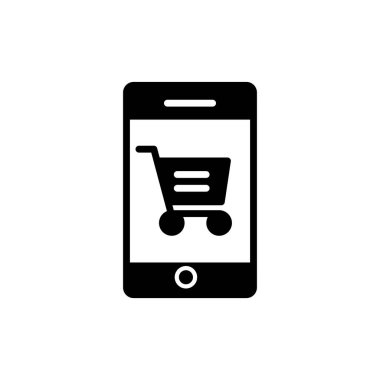 SEO modern simgesi, Çevrimiçi Alışveriş kavramının vektör illüstrasyonu 