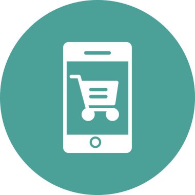 SEO modern simgesi, Çevrimiçi Alışveriş kavramının vektör illüstrasyonu 