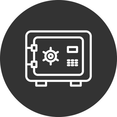 Güvenli kutu simgesi, vektör illüstrasyonu