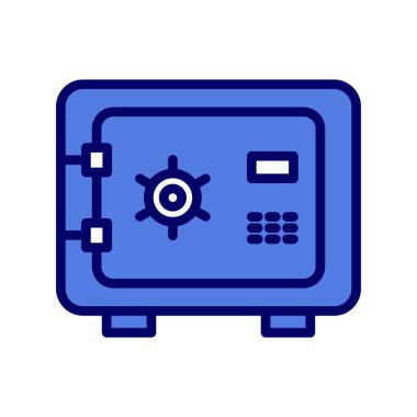 Güvenli kutu simgesi, vektör illüstrasyonu