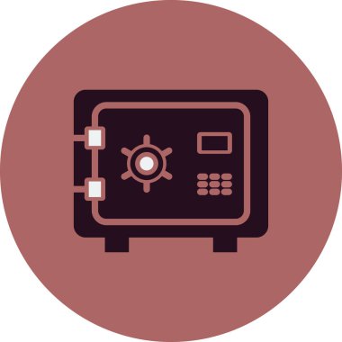 Güvenli kutu simgesi, vektör illüstrasyonu