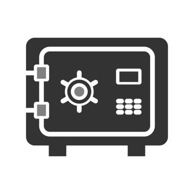 Güvenli kutu simgesi, vektör illüstrasyonu