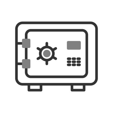 Güvenli kutu simgesi, vektör illüstrasyonu